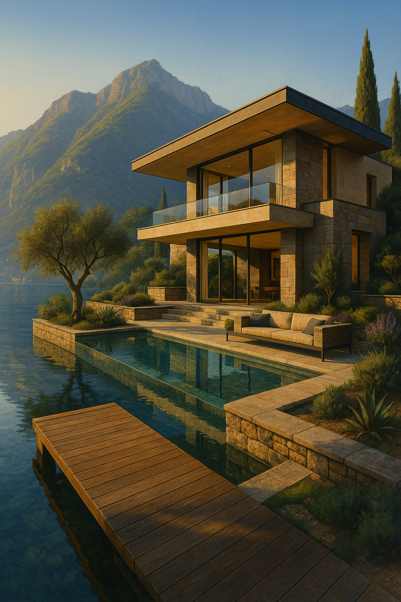 Hier könnte deine Immobilie stehen. Leider ist das nur ein erträumtes Haus. La Residenza d’Oro – Ikonische Luxusvilla mit privatem Bootssteg am Comer See