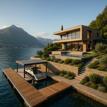 Hier könnte deine Immobilie stehen. Leider ist das nur ein erträumtes Haus. La Residenza d’Oro – Ikonische Luxusvilla mit privatem Bootssteg am Comer See