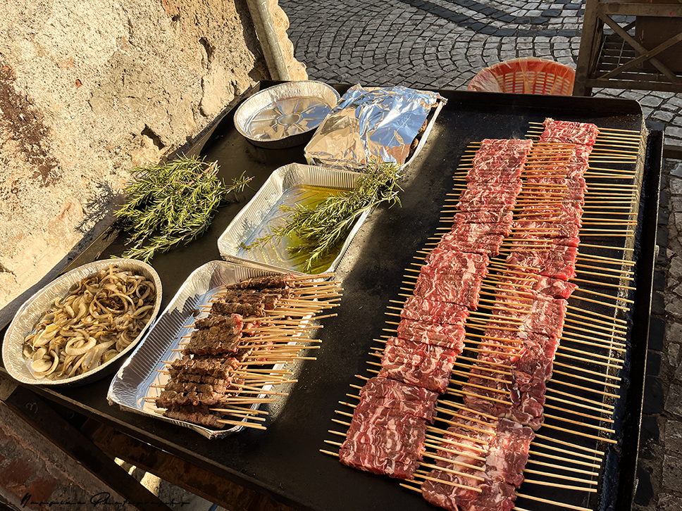 arrosticini on the grill