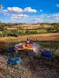 Preview: Rustic dream home in Italy – 3,000 m² surrounded by greenery with panoramic views, outdoor table with wine, cheese and cold cuts.